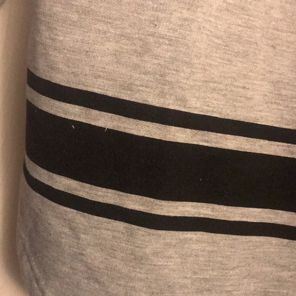 Black and Grey Split “Hockey Stripe” Long-Sleeve Shirt - Size Small - Picture 6 of 6